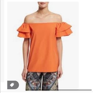 Off shoulder poplin "Loryn" blouse